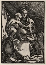 La Sainte Famille sous une tente