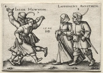 Le Mariage villageois : Jacob Hewmon Lawrencius Augstmon, 1546