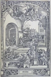 La planète Mercure et les artistes, érudits et techniciens, c1535