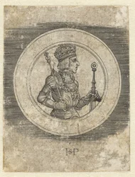Avers de médaille avec portrait du roi Ferdinand Ier de Hongrie et de Bohême, à mi-corps