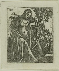 Femme avec une harpe