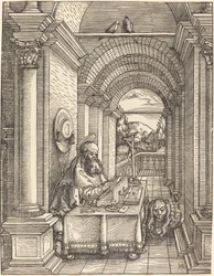 Saint Jérôme écrivant