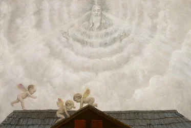 Dieu le Père au-dessus de la crèche
