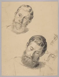 Quatre études de la tête d