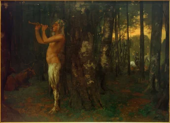 Crépuscule dans la forêt