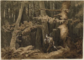 Le chasseur dans la forêt