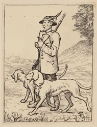 Dessin pour le manuel de lecture : Chasseur