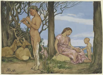 Faune et nymphe