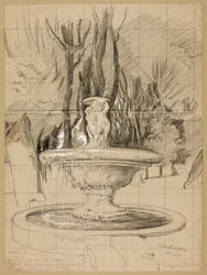 Fontaine avec Putti dans le Jardin de la Villa Borghese