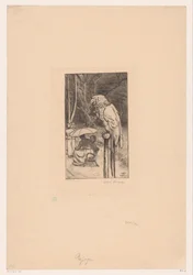 Perroquet et quatre figures