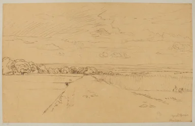 Paysage avec route des environs d