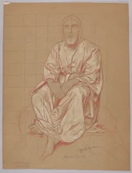 Christ assis, verso : répétition de la même figure