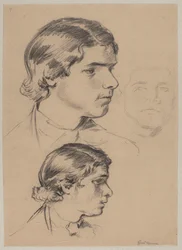 Trois études de la tête d