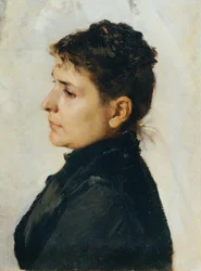 Femme de profil