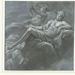 Bacchus avec une coupe et un Silène