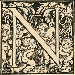 N - Un alphabet par Hans Weiditz, vers 1520-1521
