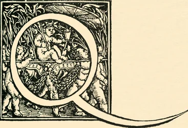 Q - Un alphabet par Hans Weiditz, vers 1520-1521