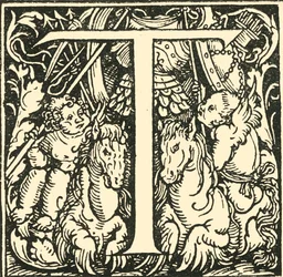 T - Un alphabet par Hans Weiditz, vers 1520-1521, 1908