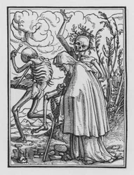 La Danse Macabre de Holbein : La Vieille Femme