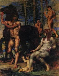 Conducteur de cheval et nymphe