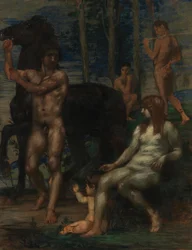 Conducteur de cheval et nymphe