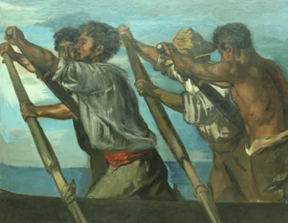 French : Rameurs. Etude sur les fresques de la station zoologique de Naples The Rowers