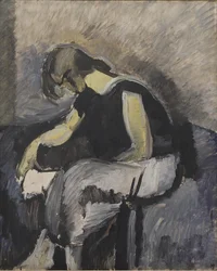 Une dame lisant