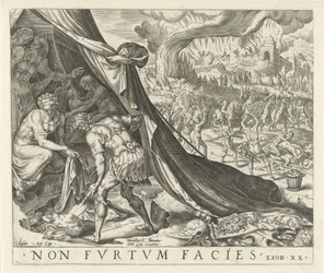 Acan enterre le butin dans sa tente Tu ne voleras point Les dix commandements (titre de la série)
