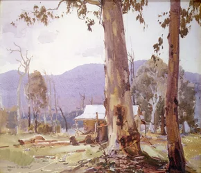 La maison du colon dans la vallée de Kiewa, Victoria