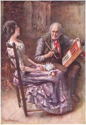 Caleb Plummer et sa fille aveugle, illustration pour 