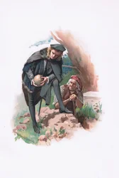 Hamlet et le fossoyeur (illustration de Hamlet)