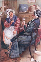 Sarah Gamp et Betsey Prig, illustrations pour Character Sketches de Dickens compilé par B.W. Matz, 1924