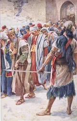 Les captifs de Babylone, illustration de Pictures That Teach The Crown Series, 1920