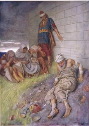 La patience de Job, illustration de Pictures That Teach The Crown Series, 1920