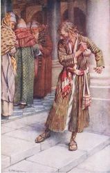 Le remords de Judas, illustration de Harold Copping Pictures: The Crown Series, vers 1920