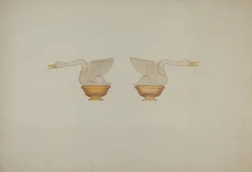 Sculpture architecturale, c.1940 (aquarelle et graphite sur carton)