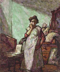 Intérieur avec Mme Mounter en tablier, 1er décembre 1918