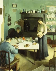 Un repas dans la cuisine