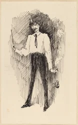 Portrait de Whistler avec un pinceau