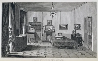 Étude de Michael Faraday au deuxième étage de la Royal Institution, de 