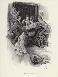 Deux couples jouant aux cartes lors d