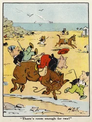 "Il y a assez de place pour deux !" (lithographie en couleur)