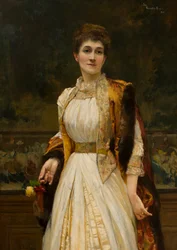 Portrait de Lady Ida Lumley, vicomtesse Newport, plus tard comtesse de Bradford (détail)