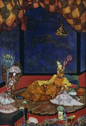 Le rossignol, conte de fées par Hans Christian Andersen (1805-1875), illustration par Harry Clarke (1890-1931)