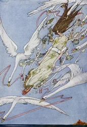 Les cygnes sauvages, conte de Hans Christian Andersen (1805-1875), illustration de Harry Clarke (1890-1931)