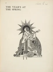 Illustration sans titre. Une femme jouant d