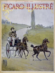 Femme conduisant une calèche - dans «Figaro Illustré»