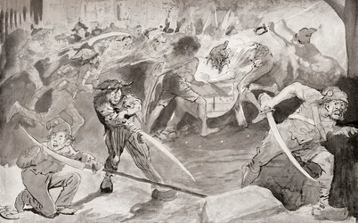 Illustration pour le roman A Tale of Two Cities de Charles Dickens