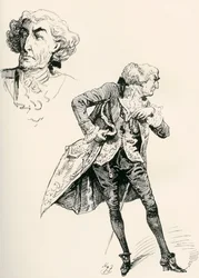 Illustration pour le roman de Charles Dickens Un conte de deux villes