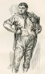 Illustration pour le roman de Charles Dickens Un conte de deux villes